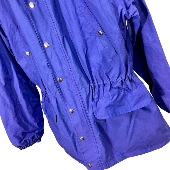 Vintage 90s Polo Ralph Lauren Blue Water Resistant Rain Jacket Oversized Medium - Picture 2 of 15